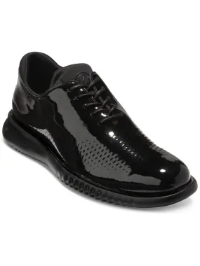 2 Zerogrand Laser Wing Mens Patent RoundToe Oxfords