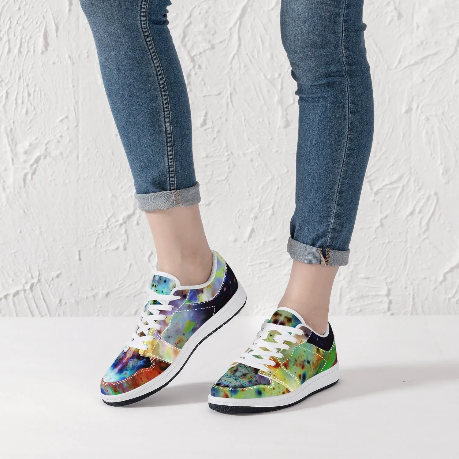 Acolyte Ethos Psychedelic Split-Style Low-Top Sneakers