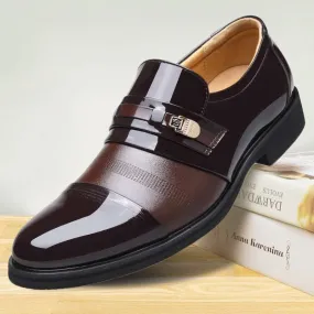Aidase Luxury Brand PU Leather Fashion Men Business Dress Loafers Pointed Toe Black Shoes Oxford Breathable Formal Wedding Shoes 698