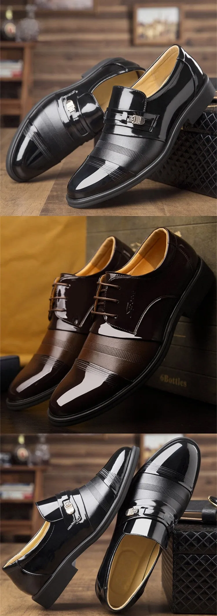 Aidase Luxury Brand PU Leather Fashion Men Business Dress Loafers Pointed Toe Black Shoes Oxford Breathable Formal Wedding Shoes 698