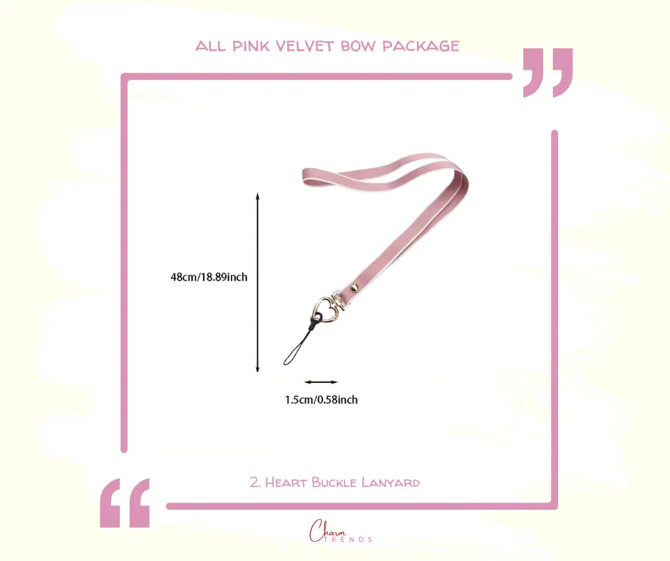 All Pink Heart Bow Collection (7pcs)