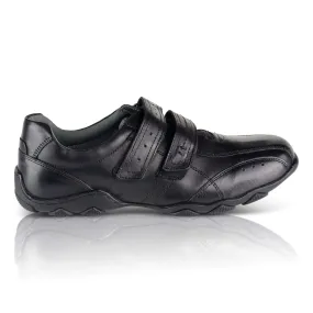 Ambrose Leather Velcro Trainer - Black