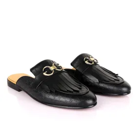 Crown Lashes Black Mole Half Leather Shoe