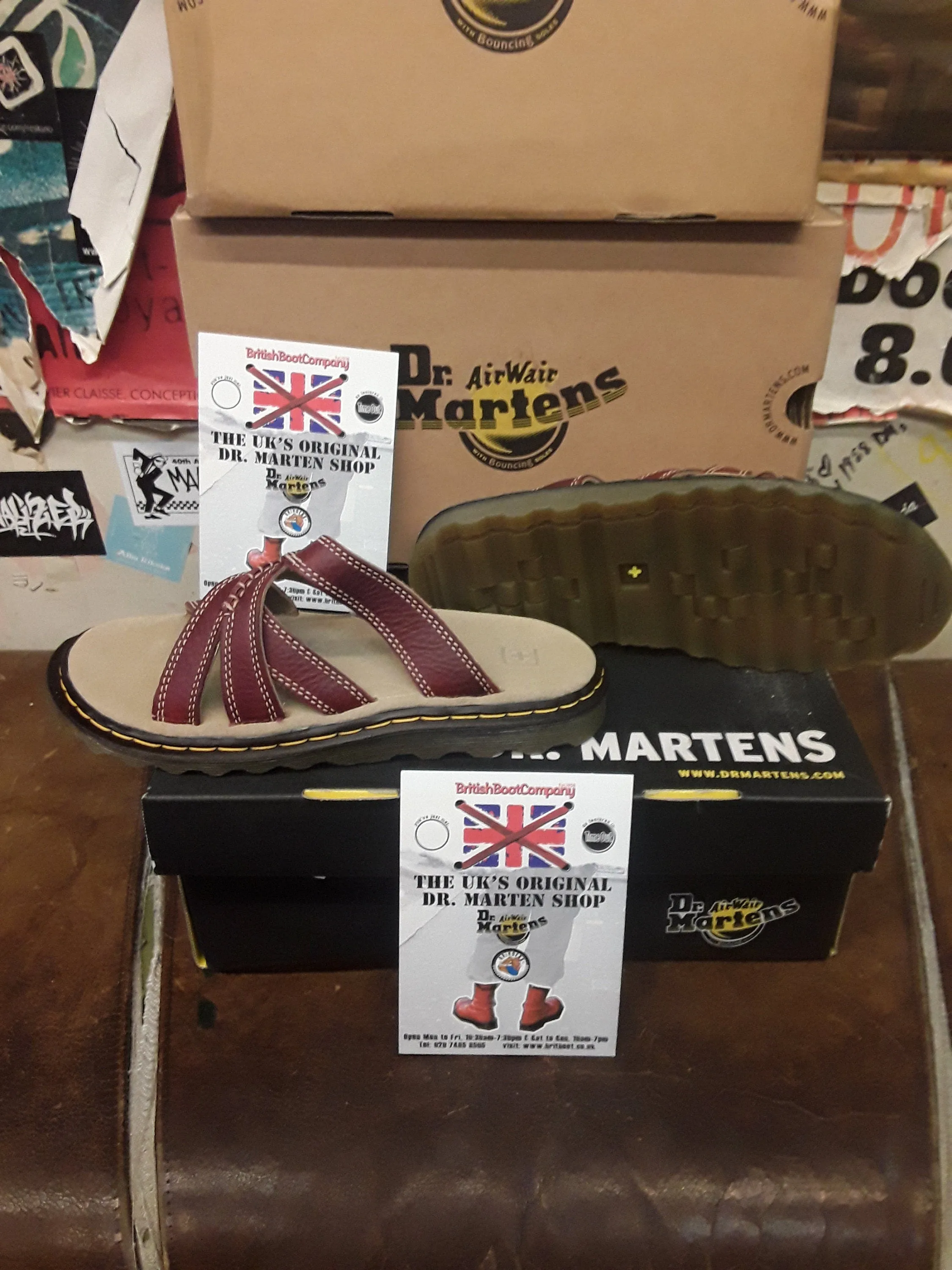 Dr Martens 3a83 Theatre Red Sandals Various Sizes