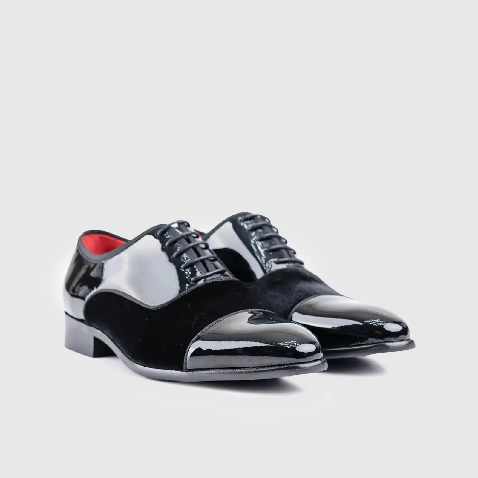 Dress Oxfords Black/Black Velvet EL004