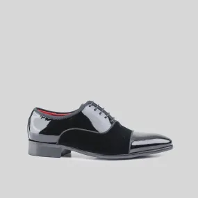 Dress Oxfords Black/Black Velvet EL004