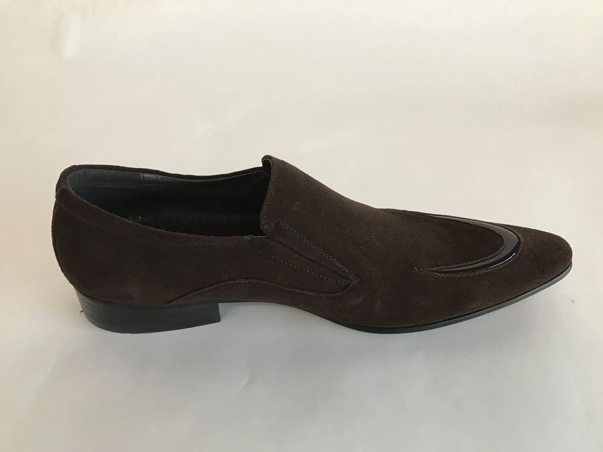 Encore Dress Brown Suede Pointed Shoes by Fiesso FI 3066