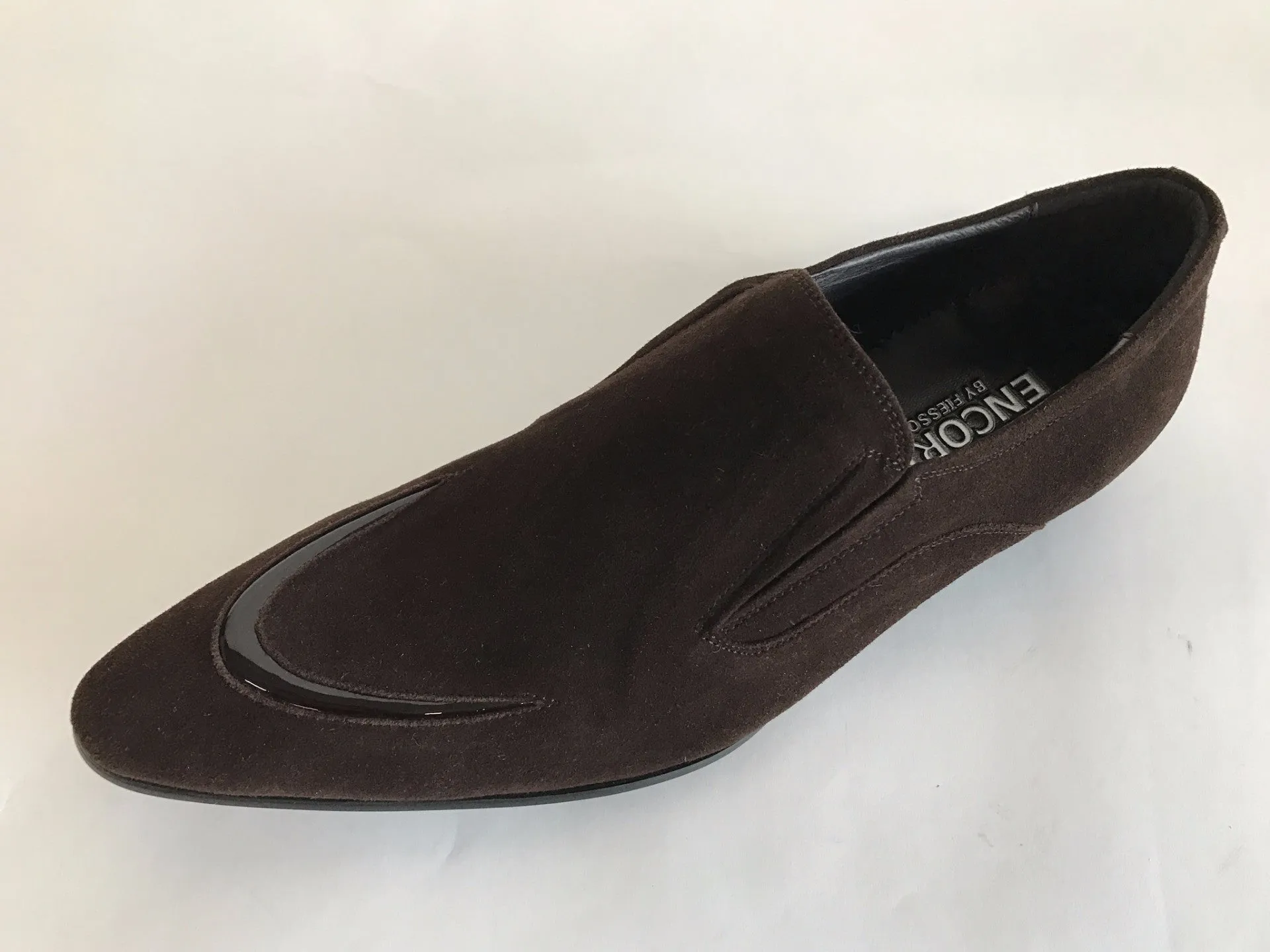 Encore Dress Brown Suede Pointed Shoes by Fiesso FI 3066