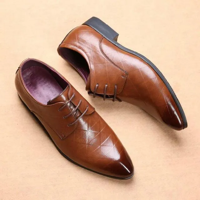 Fashion Business Pointed Toe Oxfords Men's Dress Shoes