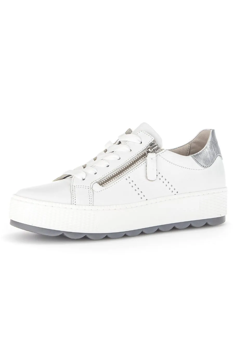 Gabor White Zip Trainer