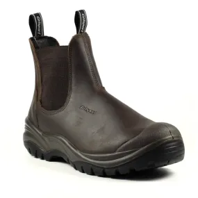 Grisport Men's Chukka Safety Slip On Waterproof Work Boots (Brown)