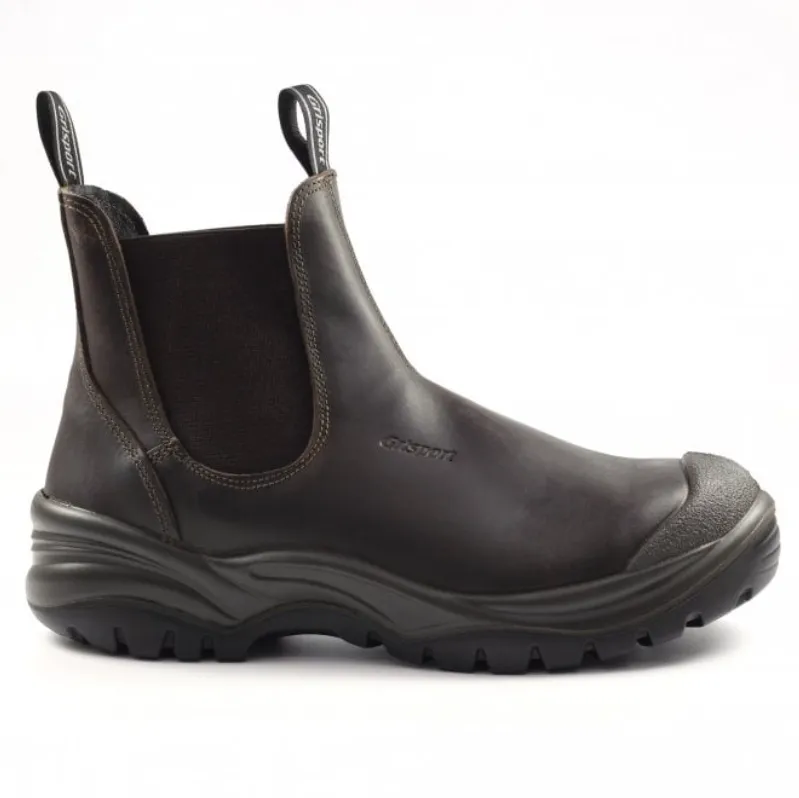 Grisport Men's Chukka Safety Slip On Waterproof Work Boots (Brown)
