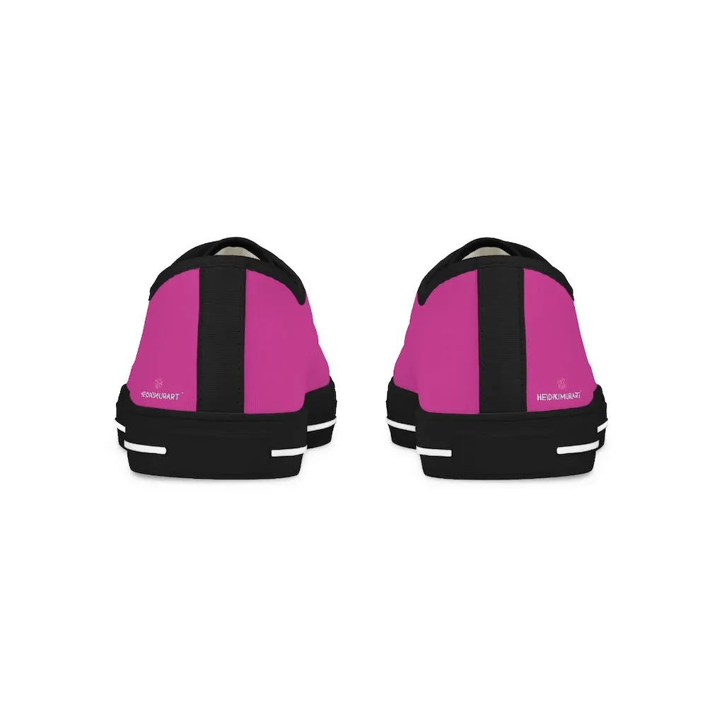 Hot Pink Color Men's Shoes, Solid Color Modern Minimalist Best Casual Men's Low Top Sneakers  (US Size: 5-14)