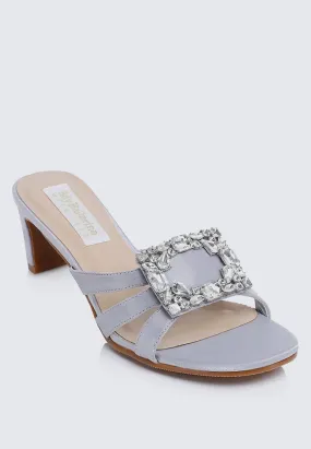 Kendra Comfy Heels In Silver