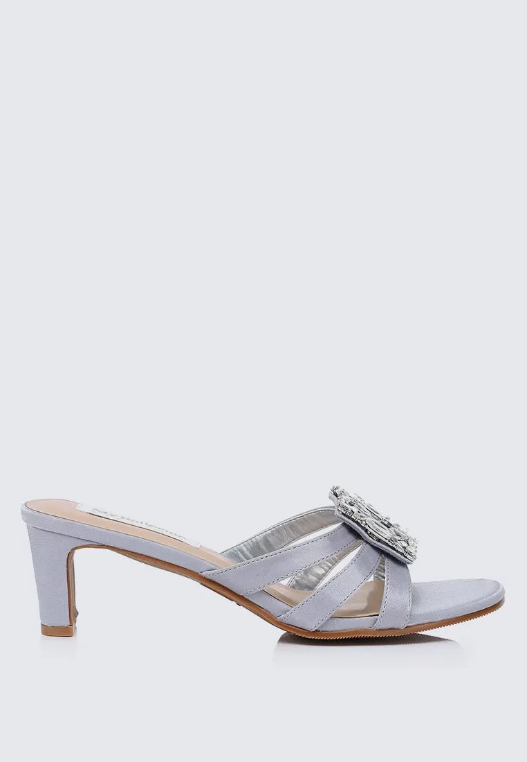 Kendra Comfy Heels In Silver