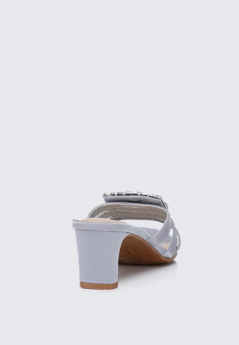 Kendra Comfy Heels In Silver