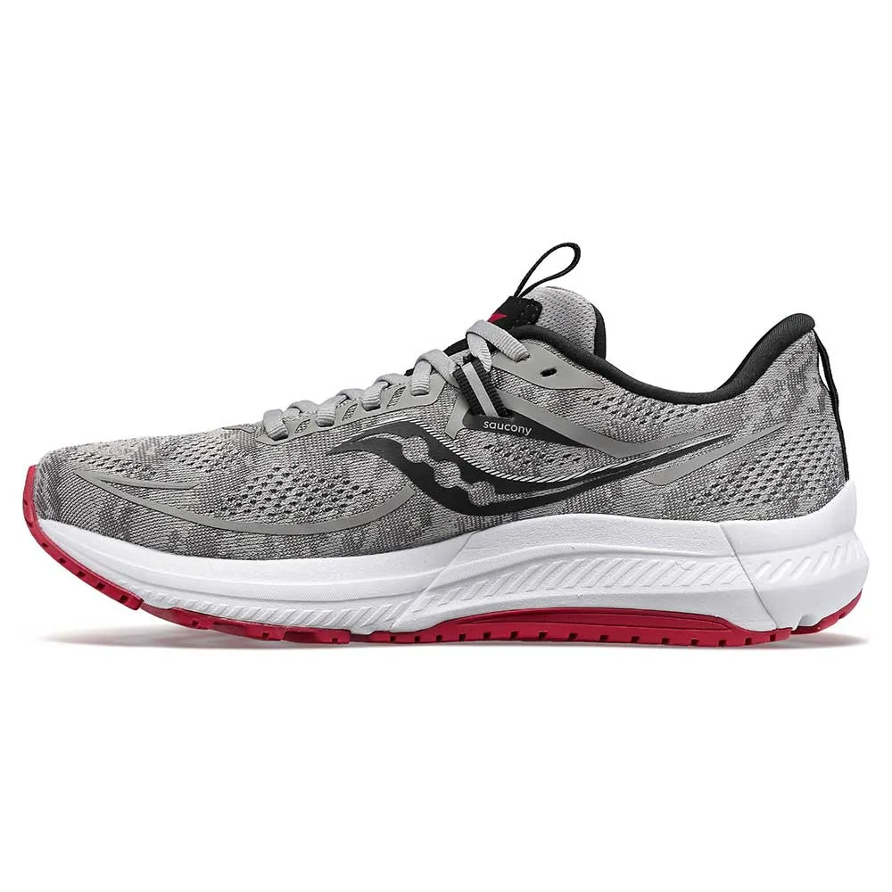 Men's Omni 21 Running Shoe - Alloy/Garnet- Wide (2E)