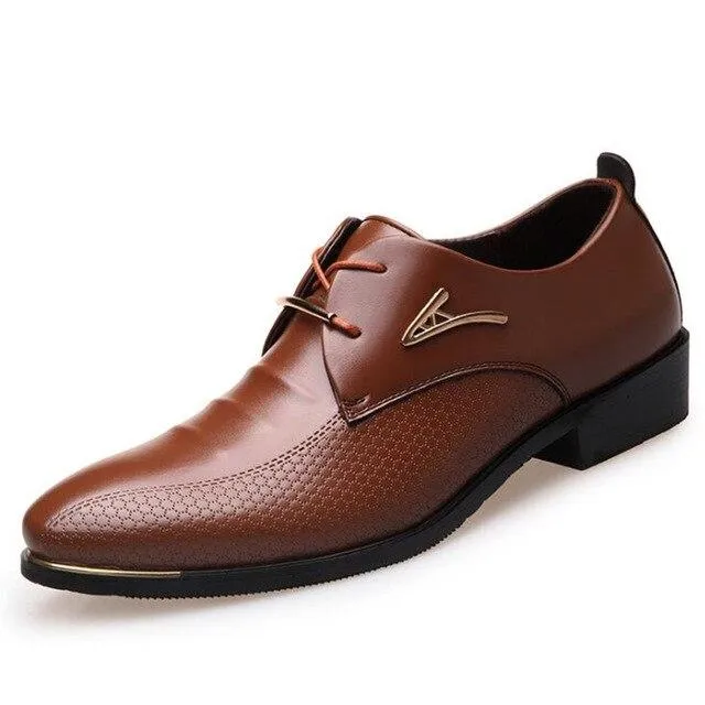Men's Shoes-Men's Business Leather Oxfords