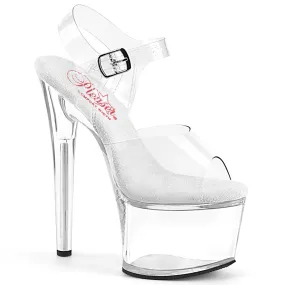 PASSION-708 Clear Platform Comfortable Stripper Shoes