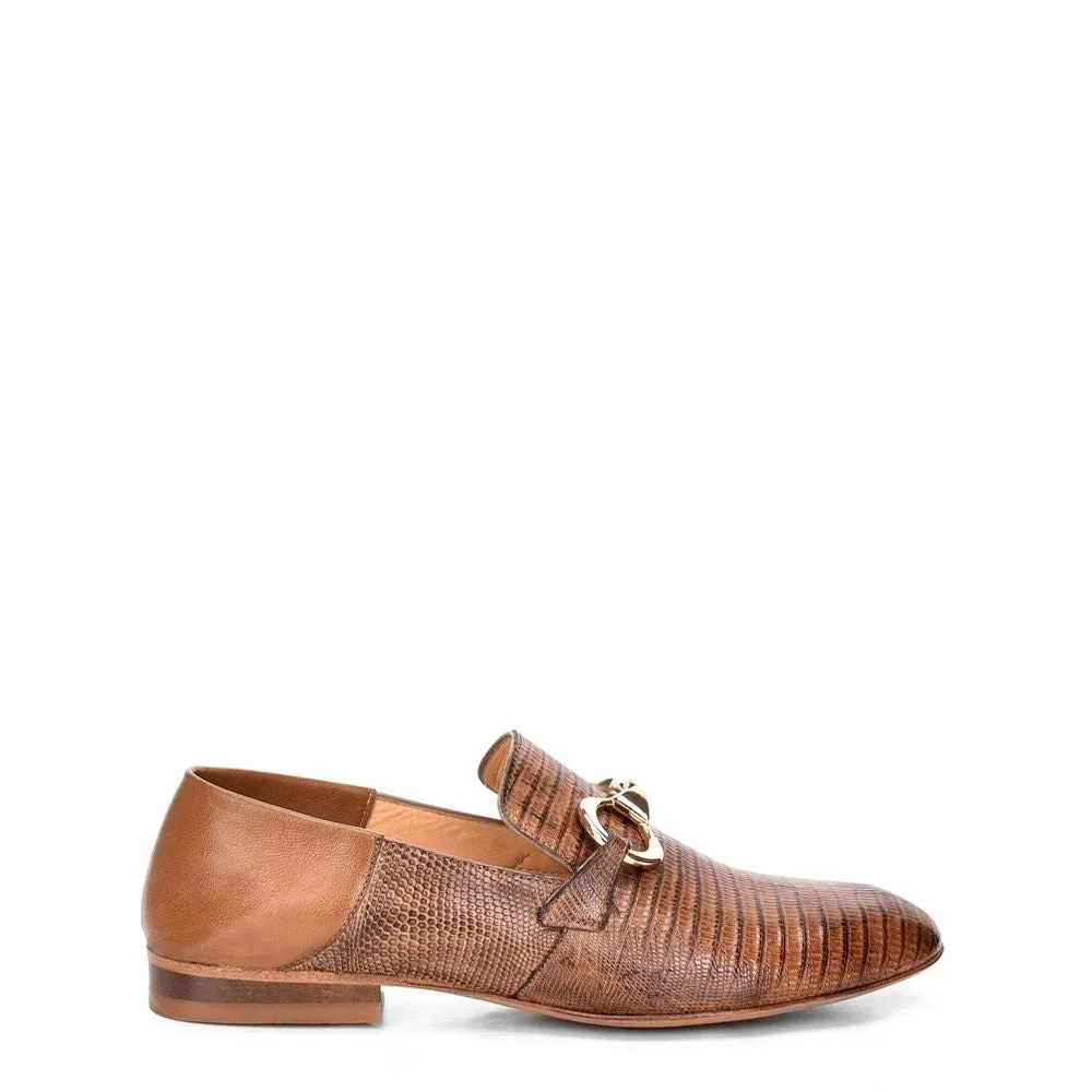 S33LTLT - Cuadra taupe  dress casual lizard plain bit loafer for women