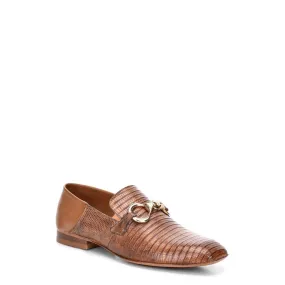 S33LTLT - Cuadra taupe  dress casual lizard plain bit loafer for women