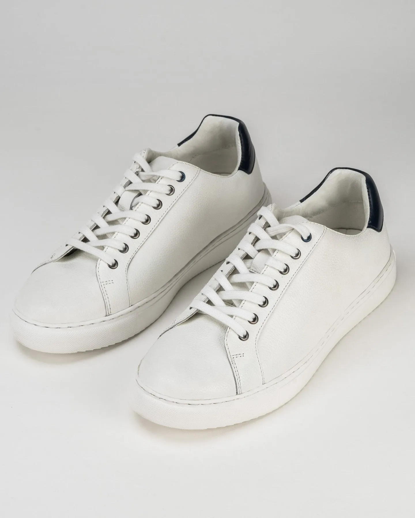 Sloane Mens Bolt Leather Trainers White