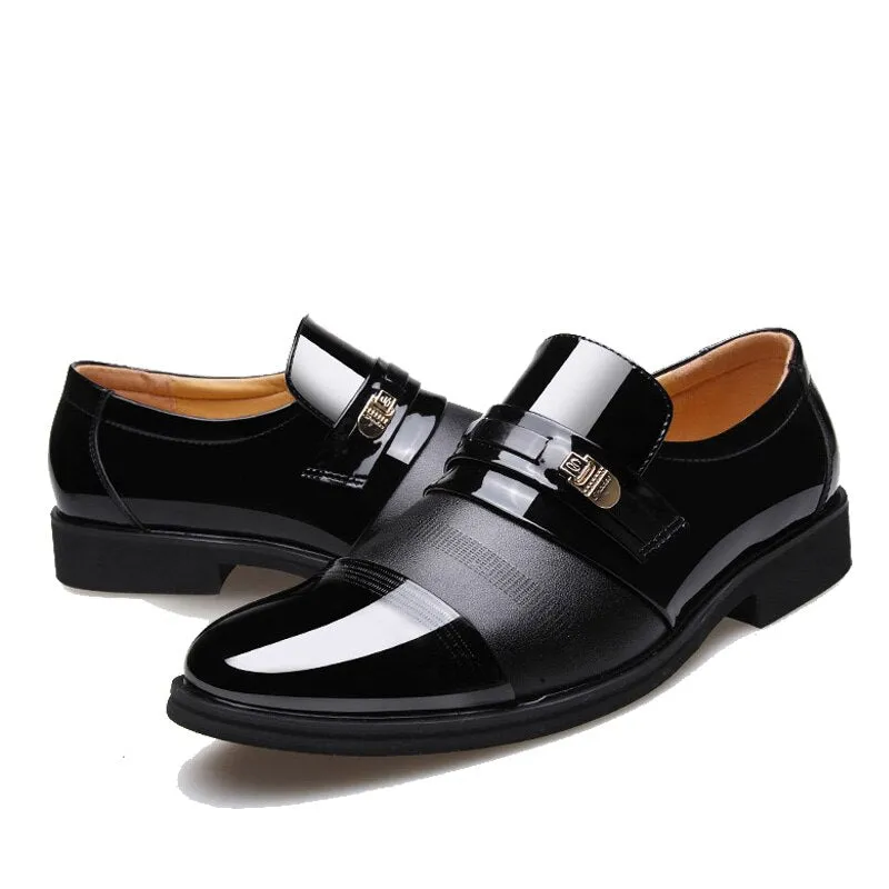 Spring and Autumn Mens Loafers Business Dress Wedding Banquet Suit Designer Shoes Zapatos De Hombre Genuine Leather Pointed Toe