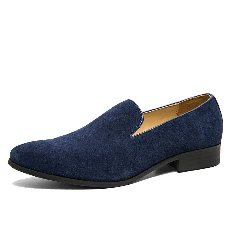 Spring Mens Loafers Business Dress Wedding Banquet Suit Designer Shoes Zapatos De Hombre Genuine Leather Pointed Toe